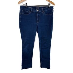 NYDJ Dark Blue Skinny Jeans Sheri Slim Fit size 12P Excellent Condition Pit